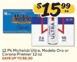 Winn Dixie Michelob Ultra, Modelo Oro or Corona Premier offer