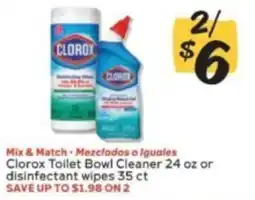 Winn Dixie Clorox toilet bowl cleaner or disinfectant wipes offer