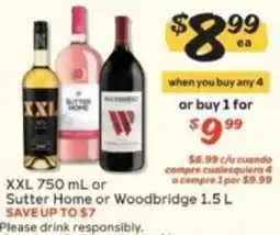 Winn Dixie XXL or Sutter Home or Woodbridge offer