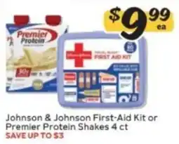 Winn Dixie Johnson & Johnson First-Aid Kit or Premier Protein Shakes offer