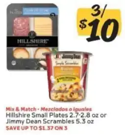Winn Dixie Hillshire Small Plates or Jimmy Dean Scrambles offer