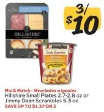 Winn Dixie Hillshire Small Plates or Jimmy Dean Scrambles offer