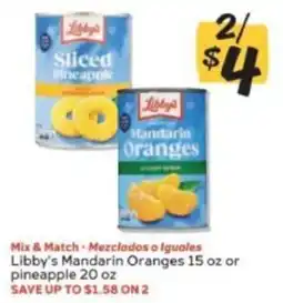 Winn Dixie Libby's Mandarin Oranges or pineapple offer