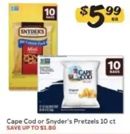 Winn Dixie Cape Cod or Snyder's Pretzels offer