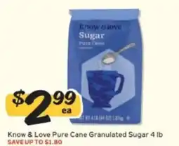 Winn Dixie Know & Love Pure Cane Granulated Sugar offer