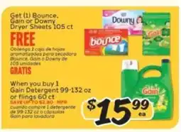 Winn Dixie Gain Detergent offer