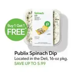 Publix Publix Spinach Dip offer