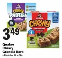 Big Y Quaker Chewy Granola Bars offer