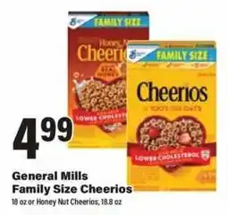 Big Y General Mills Family Size Cheerios offer