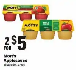 Big Y Mott's Applesauce offer