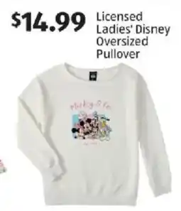 Aldi Licensed Ladies' Disney Oversized Pullover offer