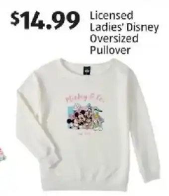 Licensed Ladies' Disney Oversized Pullover