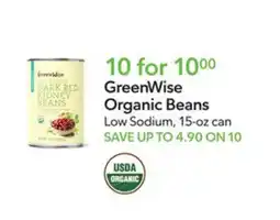 Publix GreenWise Organic Beans offer