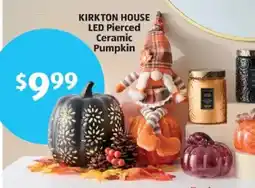 Aldi Kirkton House LED Pierced Ceramic Pumpkin offer