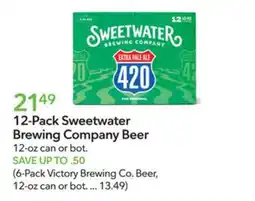 Publix 12-Pack Sweetwater Brewing Company Beer offer
