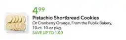 Publix Publix Bakery Pistachio Shortbread Cookies offer