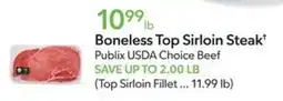 Publix Publix boneless top sirloin steak offer