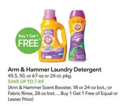 Publix Arm & Hammer Laundry Detergent offer