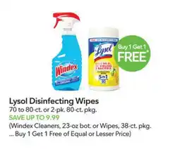 Publix Lysol Disinfecting Wipes offer