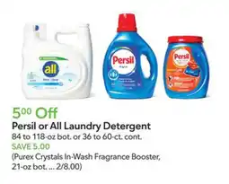 Publix Persil or All Laundry Detergent offer