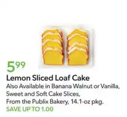 Publix Publix Bakery Lemon Sliced Loaf Cake offer