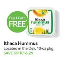 Publix Ithaca Hummus offer