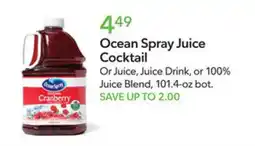 Publix Ocean Spray juice cocktail offer
