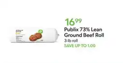 Publix Publix 73% Lean Ground Beef Roll offer
