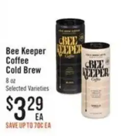 Haggen Food Bee Keeper Coffee Cold Brew offer