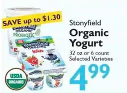 Festival Foods Stonyfield Organic Yogurt offer