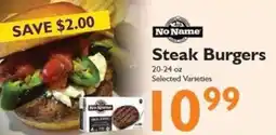 Festival Foods No Name Steak Burgers offer