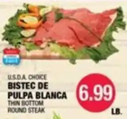 Carnicerias Jimenez U.s.d.a. choice thin bottom round steak offer