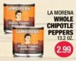 Carnicerias Jimenez La Morena whole chipotle peppers offer