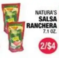 Carnicerias Jimenez Natura's salsa ranchera offer