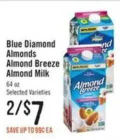 Haggen Food Blue Diamond Almonds Almond Breeze Almond Milk offer