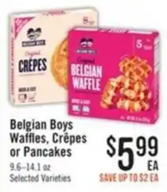 Haggen Food Belgian Boys Waffles, Crêpes or Pancakes offer