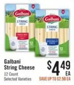 Haggen Food Galbani string cheese offer