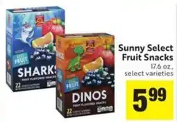 Save Mart Sunny Select Fruit Snacks offer