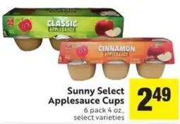 Save Mart Sunny Select Applesauce Cups offer