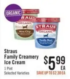 Haggen Food Straus Family Creamery Ice Cream offer