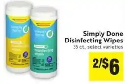 Save Mart Simply Done Disinfecting Wipes offer