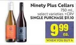 Save Mart Ninety Plus Cellars offer