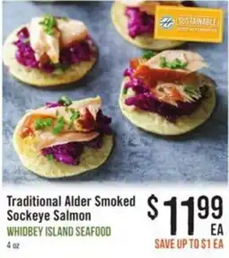 Haggen Food Whidbey Island Seafood Traditional Alder Smoked Sockeye Salmon offer