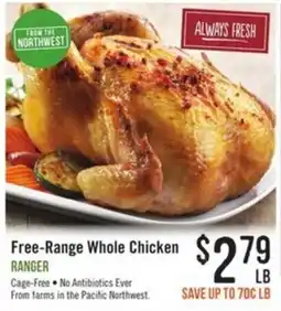Haggen Food Ranger Free-Range Whole Chicken offer