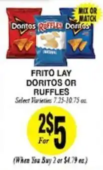 Arlan's Market Frito Lay Doritos or Ruffles offer