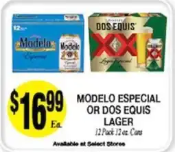 Arlan's Market Modelo Especial or Dos Equis Lager offer