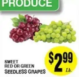 Arlan's Market Sweet red or green seedless grapes offer