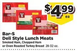 Food Town Bar-S Deli Style Lunch Meats offer