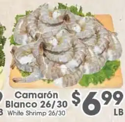 Arteagas Food Center White Shrimp 26/30 offer