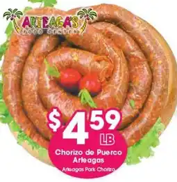 Arteagas Food Center Arteagas Pork Chorizo offer